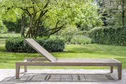 Sonnenliege Lisa rollbar Teak grau