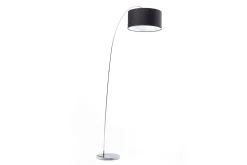 Standleuchte Goose Chrom Schwarz H 205 cm