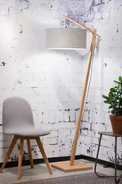 Stehlampe Andes Bambus hellgrau H 176
