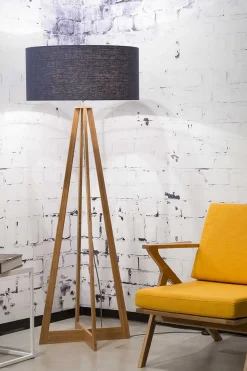 Stehlampe Everest Bambus natur blau H158