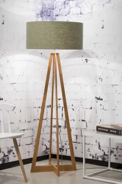 Stehlampe Everest Bambus natur grün H 158 cm