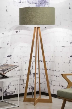 Stehlampe Everest Bambus natur grün H 158 cm