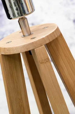 Stehlampe Everest Bambus natur weiß H 158 cm