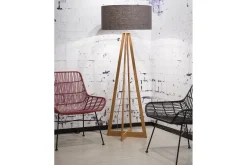 Stehlampe Everest Bambus natur dunkelgrau H 158