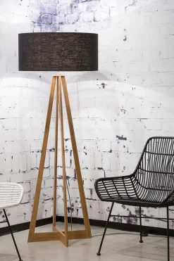 Stehlampe Everest Bambus natur schwarz H 158