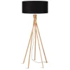 Stehlampe Kilimanjaro Bambus Textil schwarz