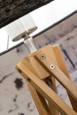 Stehlampe Kilimanjaro Bambus Textil schwarz