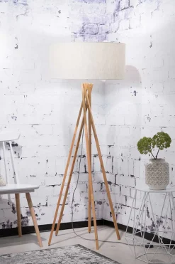 Stehlampe Kilimanjaro Bambus Textil natur