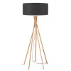 Stehlampe Kilimanjaro Bambus Textil grau