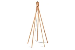 Stehlampe Kilimanjaro Bambus Textil grau