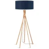 Stehlampe Kilimanjaro Bambus Textil blau