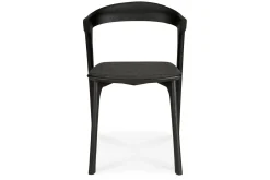 Stuhl Bok Eiche schwarz gepolstert