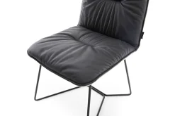 Stuhl Efendi Leder-Stoff Mix schwarz-sand Metallgestell standard