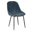 Stuhl JUL Samt Vintage blau