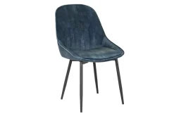Stuhl JUL Samt Vintage blau