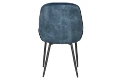 Stuhl JUL Samt Vintage blau
