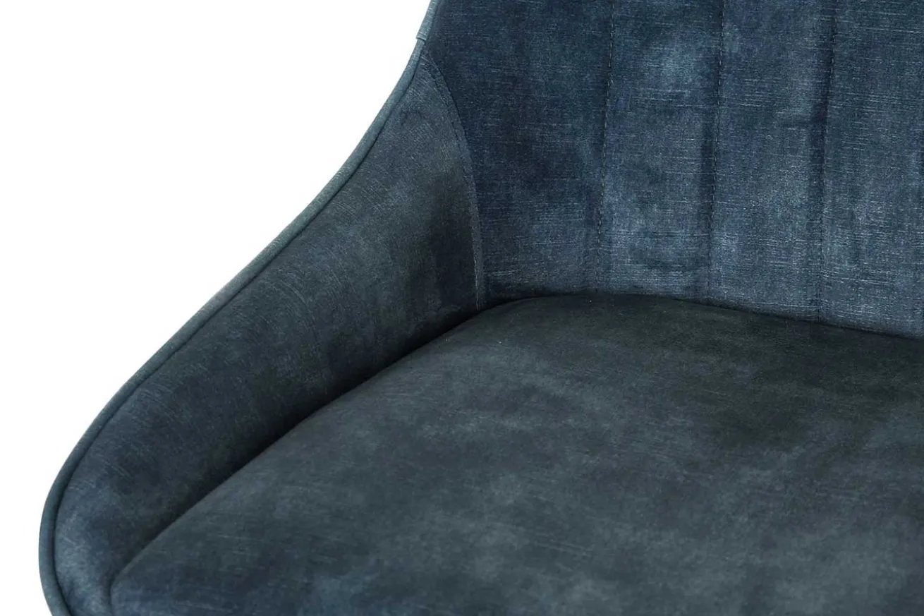 Stuhl JUL Samt Vintage blau