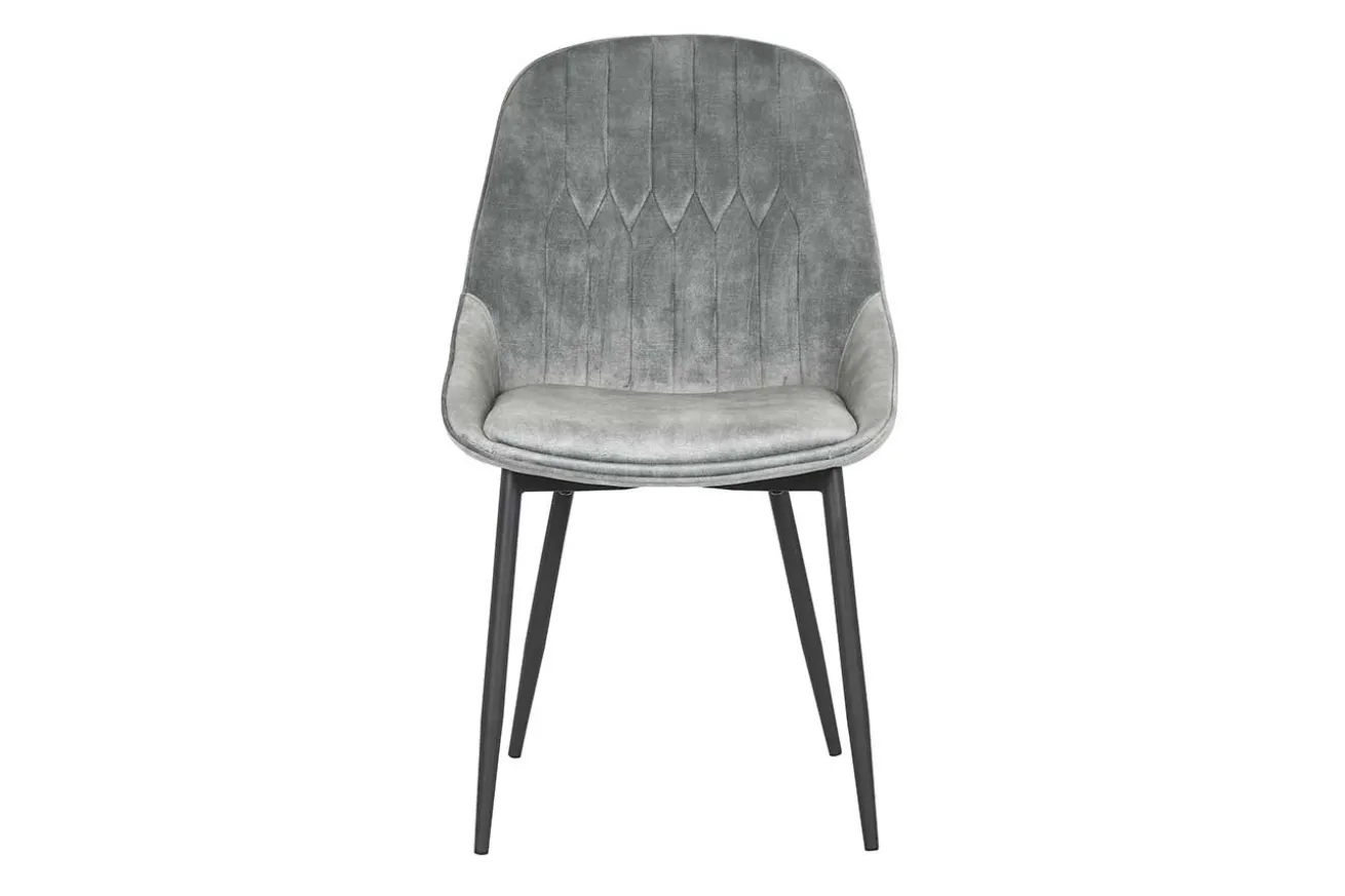 Stuhl JUL Samt Vintage grau