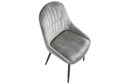 Stuhl JUL Samt Vintage grau