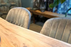 Stuhl JUL Samt Vintage grau