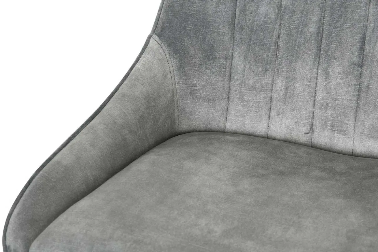 Stuhl JUL Samt Vintage grau