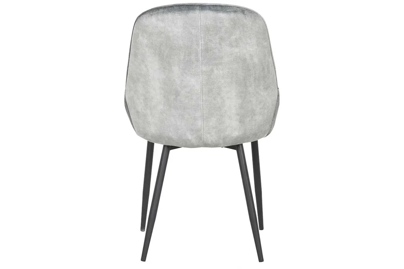 Stuhl JUL Samt Vintage grau