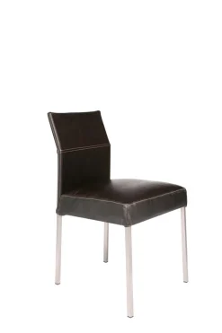 Stuhl Texas Exclusiv Leder dunkelbraun