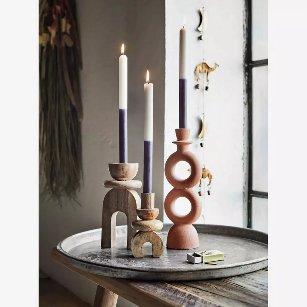 Tablett Metall vintage rund D 51 cm