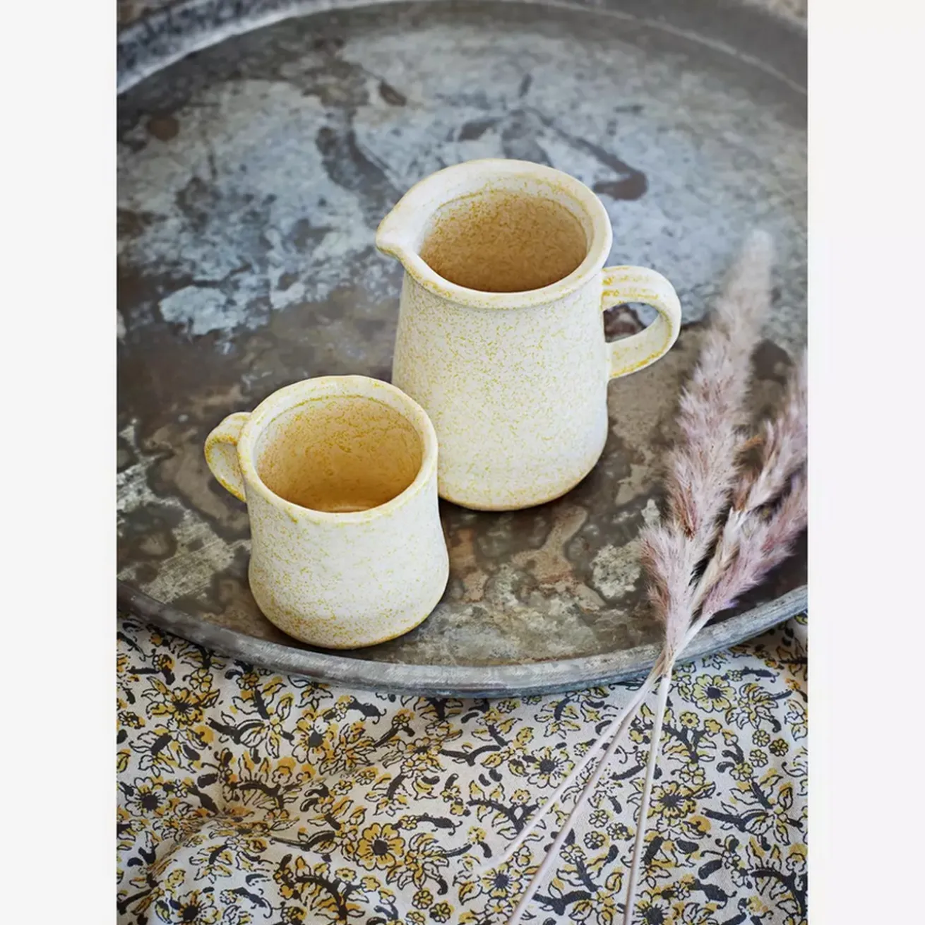 Tablett Metall vintage rund D 51 cm