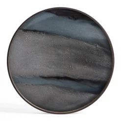 Tablett Notre Monde Graphite rund L