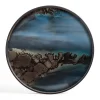 Tablett Notre Monde Slate rund S