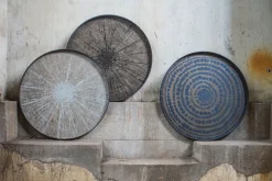 Tablett White Slice rund in braun grau D 92 cm