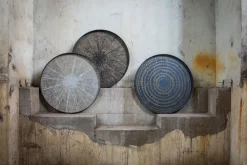 Tablett White Slice rund in braun grau D 92 cm