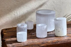 Teelichthalter Selena weiß 7x8 cm