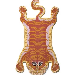 Teppich Tigerin hellbraun rosa