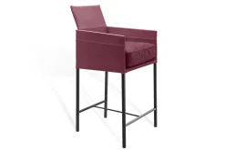 Tex Thekenstuhl mit Arm Leder pink