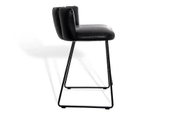 Thekenstuhl Gaia Leder schwarz H 90cm