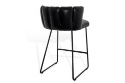 Thekenstuhl Gaia Leder schwarz H 90cm