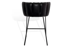 Thekenstuhl Gaia Leder schwarz H 90cm