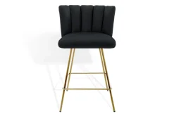 Thekenstuhl Gaia ohne Arm Leder schwarz