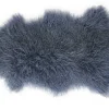 Tibetanisches Lammfell blau B 80 cm