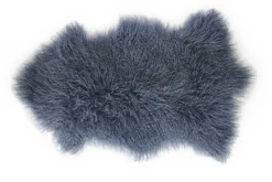 Tibetanisches Lammfell blau B 80 cm