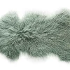 Tibetanisches Lammfell grün B 80 cm