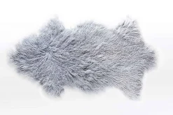 Tibetanisches Lammfell grau B 80 cm