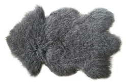 Tibetanisches Lammfell grau B 80 cm