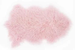 Tibetanisches Lammfell pastellrosa B 80 cm