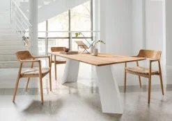 Tischbein Set Ari Stahl weiss 60