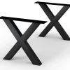 Tischbein Set Sunderland X-Form schwarz
