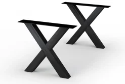 Tischbein Set Sunderland X-Form schwarz
