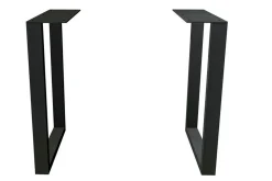 Tischbein U schwarz schmal 2er